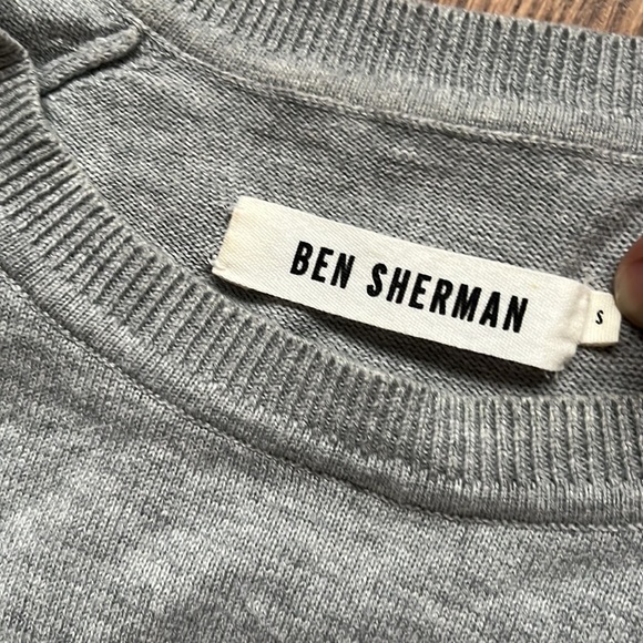 Ben Sherman grey sweater with elbow patch and chest pocket. - Picture 3 of 4